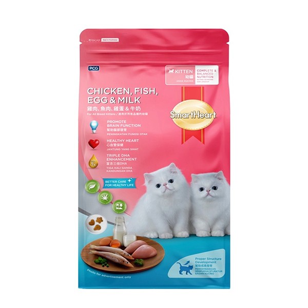 SmartHeart Kitten Food Chicken, Egg, Fish & Milk 1.1