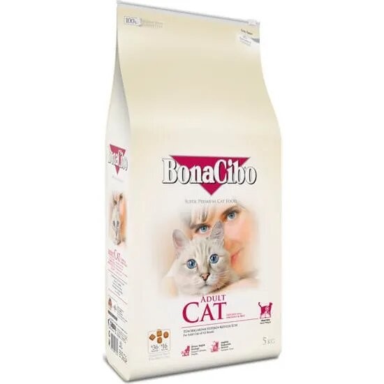 BonaCibo Super Premium Adult Dry Cat Food Chicken With Anchovy & Rice 2kg