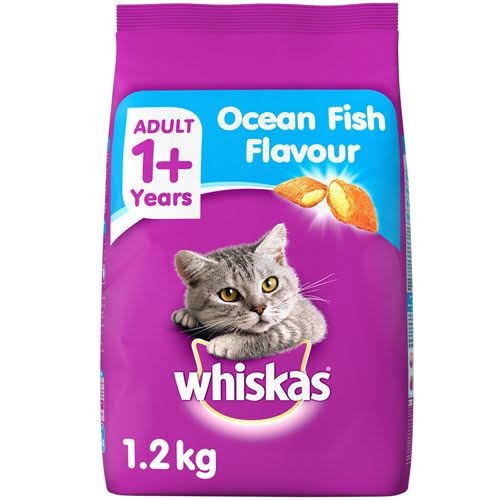 WHISKAS Ocean Fish Dry Cat Food Adult 1.2 kg