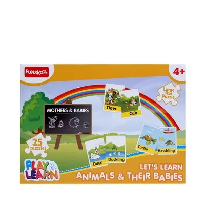 Funskool Play & Learn Animals & Their Babies Puzzle