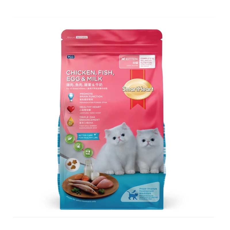 SmartHeart Kitten Food Chicken, Egg, Fish & Milk 3kg