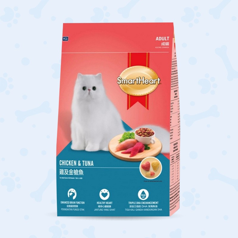 Smartheart Dry Cat Food Adult 1+Chicken and Tuna 1.2kg