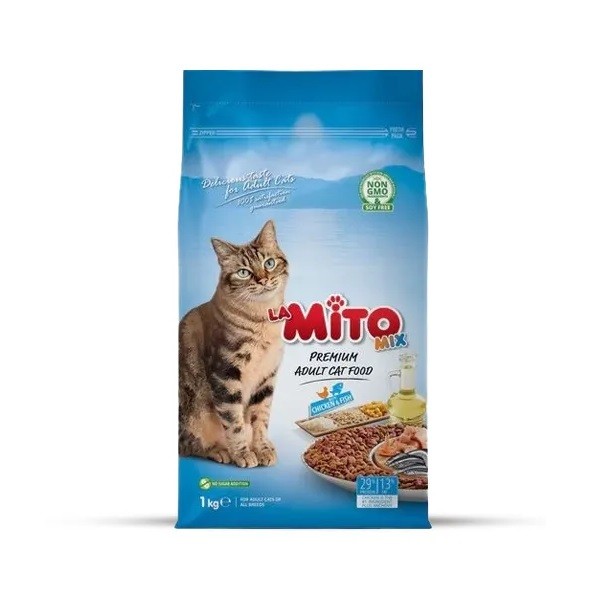 Mito Mix Adult Cat Food,Chicken and Fish 1 kg