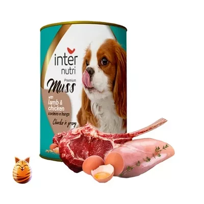 Inter Nutri Adult Dog Food Can Chicken & Lamb