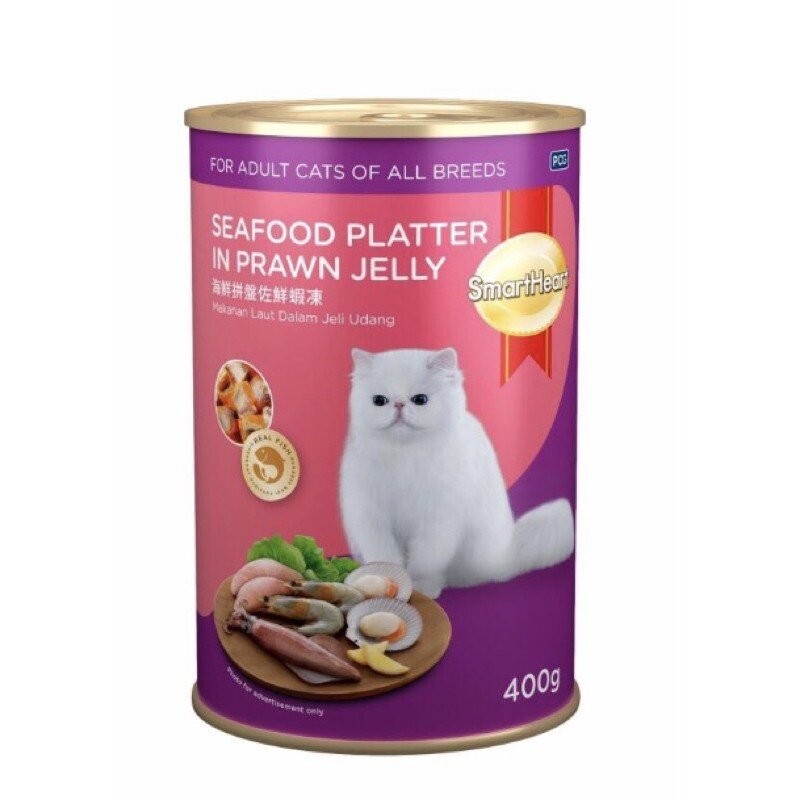 SmartHeart Cat Canned Seafood Platter In Prawn 400gm