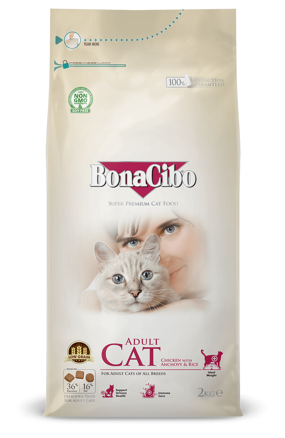 Bonacibo Adult Cat Food Lamb & Rice 2kg