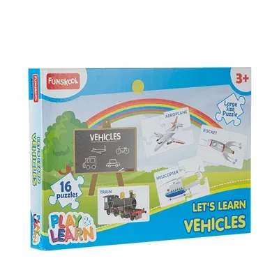 Funskool Play & Learn Vehicles Puzzle (16 Puzzle)